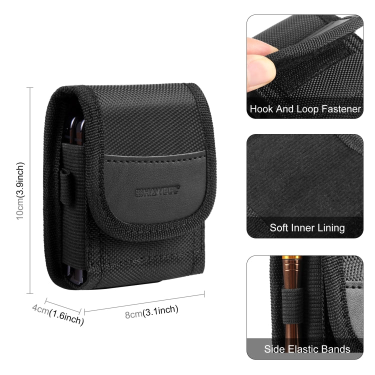 HAWEEL Flip Phone Borsa da cintura in tessuto di nylon con clip per il trasporto, Flip Phone in 7.0 inch