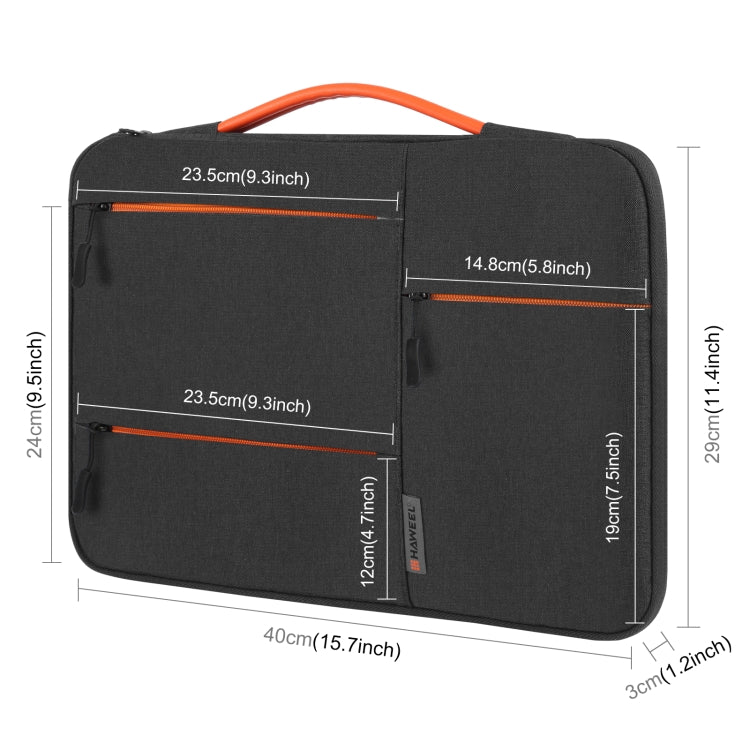 HAWEEL Custodia con cerniera da 15,0 pollici Borsa per laptop con cerniera per Macbook, Samsung, Lenovo Thinkpad, Sony, DELL Alienware, CHUWI, ASUS, HP, laptop da 15,0 pollici-16,0 pollici, 15.0-16.0 inch, 15.0 inch