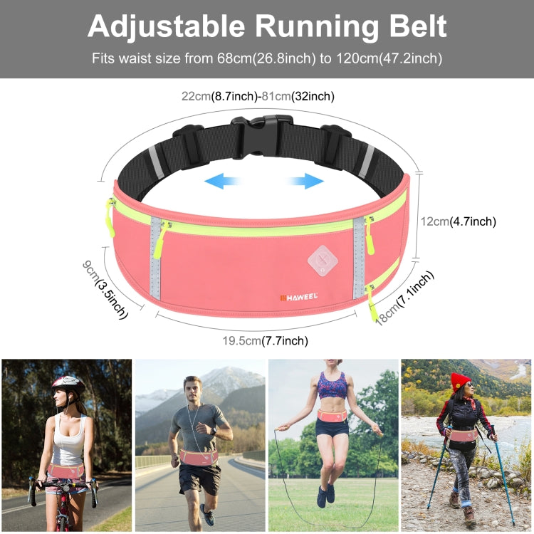 HAWEEL Cintura da corsa Marsupio in vita Borsa sportiva Tasca per telefono in vita impermeabile, Waist Phone Pocket