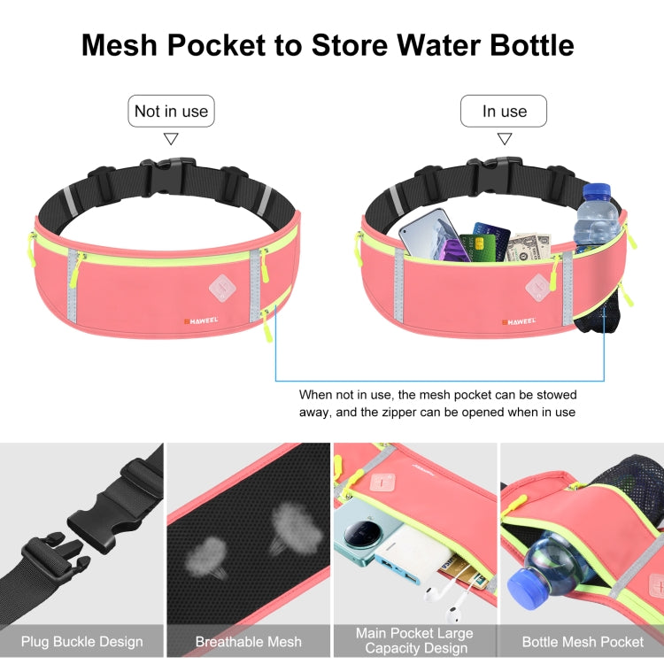HAWEEL Cintura da corsa Marsupio in vita Borsa sportiva Tasca per telefono in vita impermeabile, Waist Phone Pocket