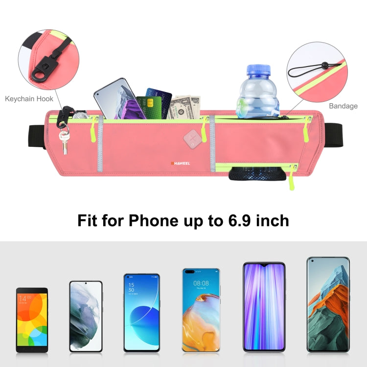 HAWEEL Cintura da corsa Marsupio in vita Borsa sportiva Tasca per telefono in vita impermeabile, Waist Phone Pocket