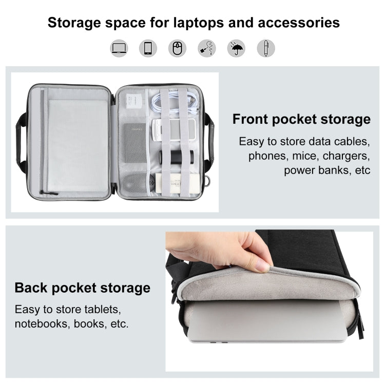 Borsa per laptop a tracolla con valigetta HAWEEL da 13,0 pollici-14,0 pollici per Macbook, Lenovo Thinkpad, ASUS, HP, 13.0 inch-14.0 inch