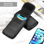 HAWEEL Custodia da trasporto con clip da cintura per telefono in tessuto di nylon da 4,7-6,1 pollici con slot per schede, Vertical 4.7-6.1 inch