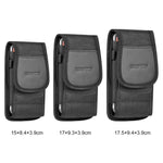 HAWEEL Custodia da trasporto con clip da cintura per telefono in tessuto di nylon da 4,7-6,1 pollici con slot per schede, Vertical 4.7-6.1 inch