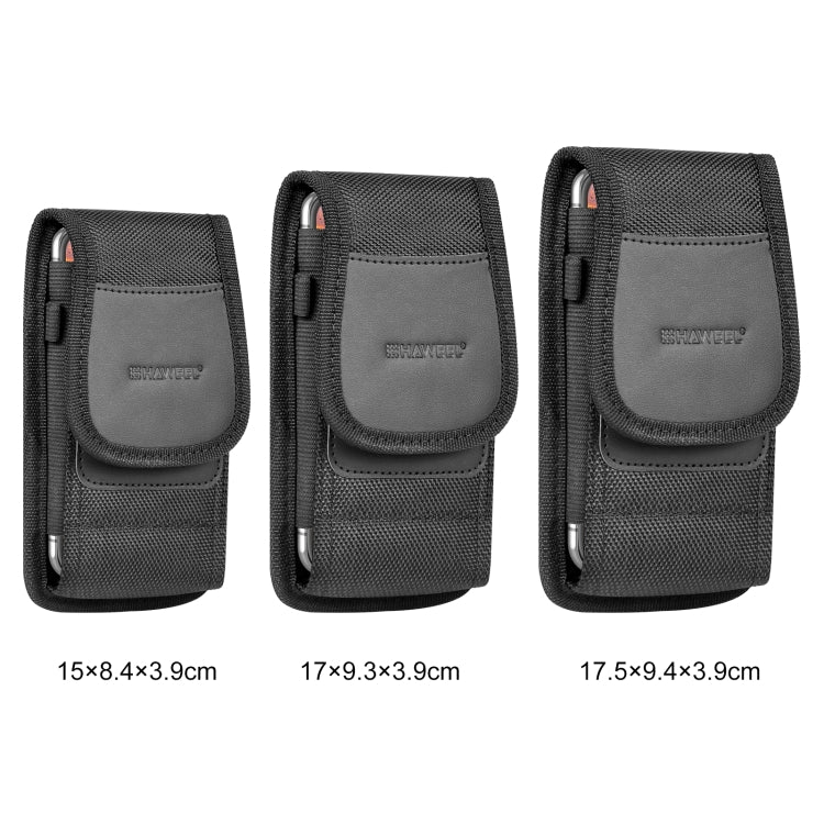 HAWEEL Custodia da trasporto con clip da cintura per telefono in tessuto di nylon da 4,7-6,1 pollici con slot per schede, Vertical 4.7-6.1 inch
