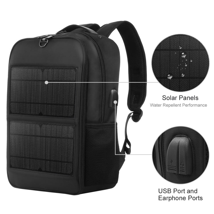 Borsa per laptop zaino con pannello solare HAWEEL da 14 W con maniglia e porta di ricarica USB massima 5 V / 2,1 A, 14W Backpack 2