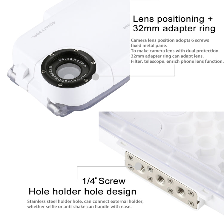 Custodia subacquea HAWEEL da 40 m/130 piedi per iPhone 7 e 8, custodia subacquea per riprese fotografiche e video, For iPhone 8 & 7, For iPhone 7 & 8, For 7(US Stock), For 8 & 7(US Stock)