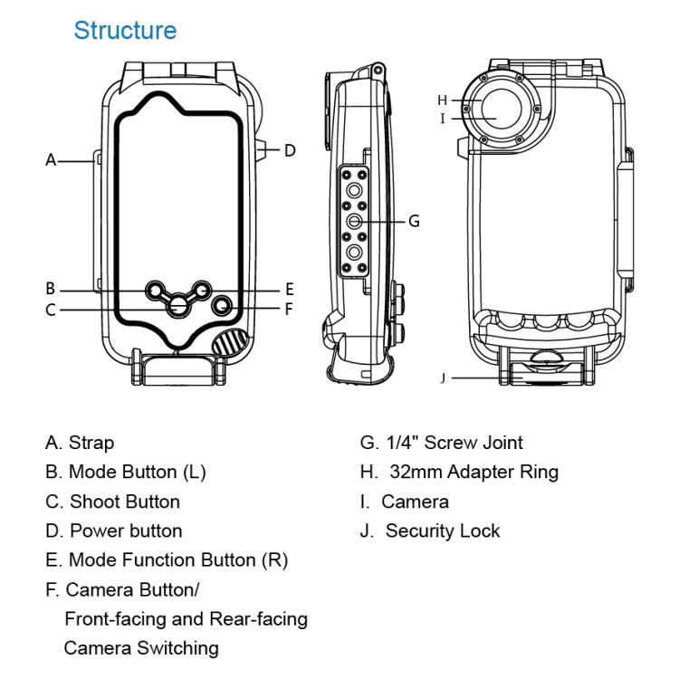 Custodia subacquea HAWEEL per iPhone X e XS