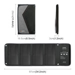 Caricatore solare pieghevole HAWEEL 28W con doppie porte USB
