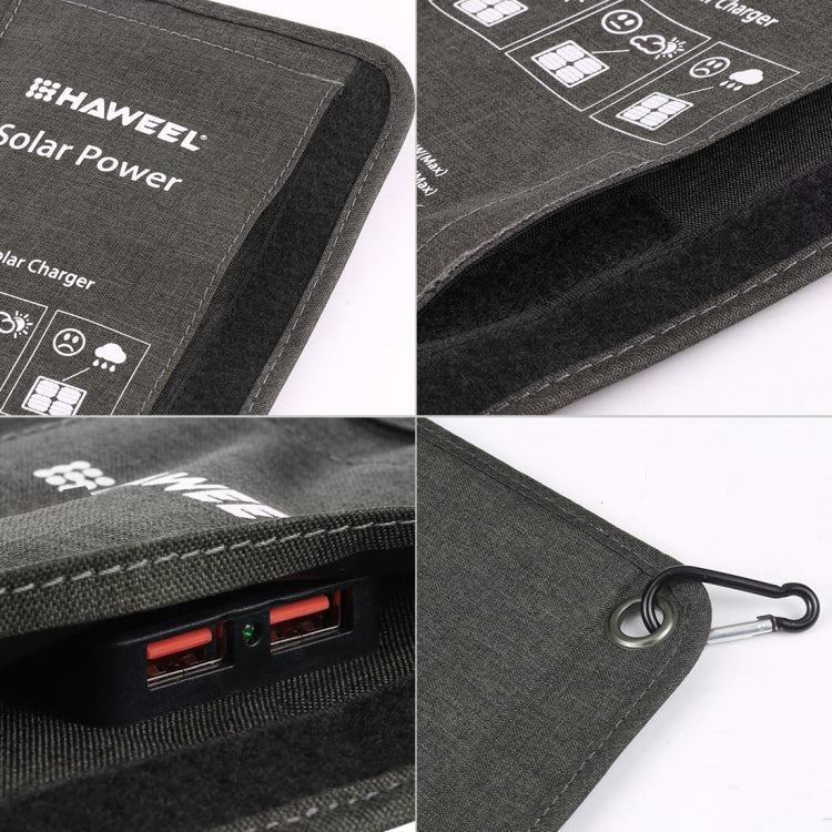 Caricatore solare pieghevole HAWEEL 28W con doppie porte USB