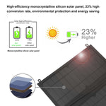 Caricabatterie solare pieghevole 12W con doppie porte USB