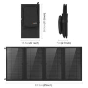 Borsa caricabatterie pieghevole per pannello solare HAWEEL da 24 W a 4 pannelli con doppie porte USB massime da 5 V / 3,1 A, supporto QC3.0 e AFC, 24W 4 Panels