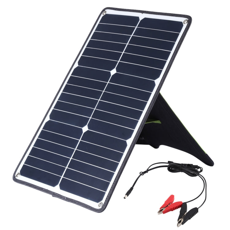 HAWEEL 20W Portable Monocrystalline Solar Panel Charger with USB Port and Tiger Clip Holder, Support QC3.0 and AFC