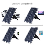 Caricatore solare portatile 20W con porta USB e clip