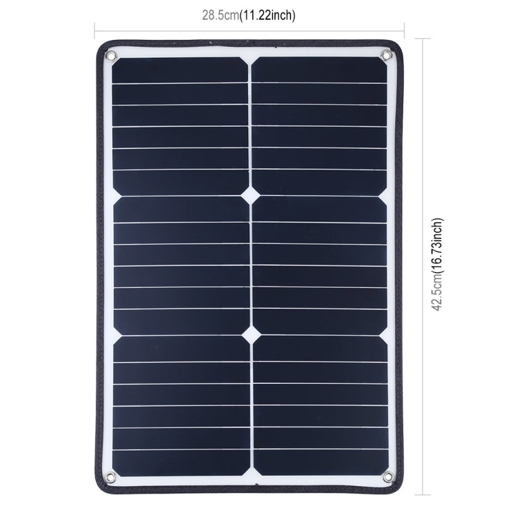 HAWEEL 20W Portable Monocrystalline Solar Panel Charger with USB Port and Tiger Clip Holder, Support QC3.0 and AFC