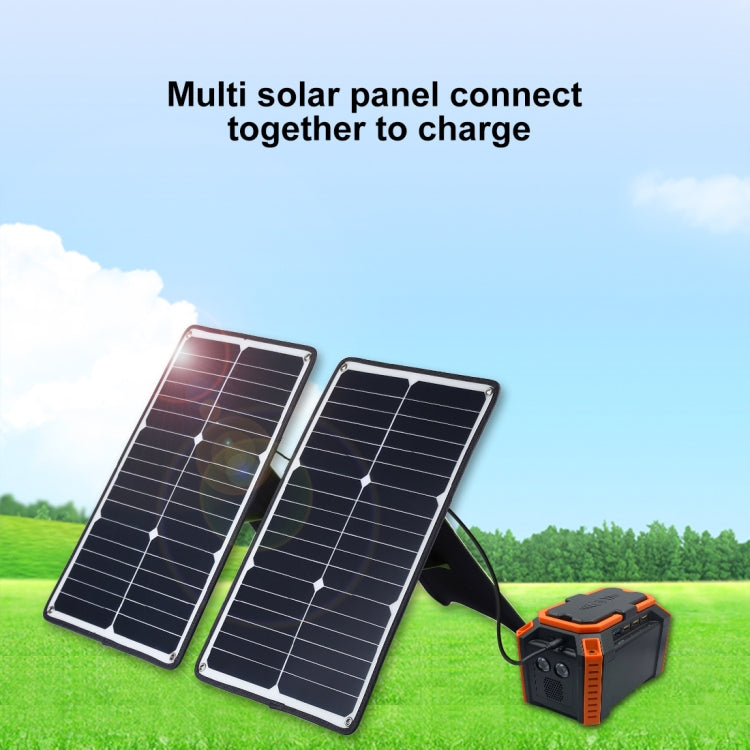 HAWEEL 2 Caricabatterie da Pannello Solare in Silicio Monocristallino da 20W, con Porta USB e Supporto e Clip Tiger, Supporto QC3.0 e AFC, Solar Power Panel Charger