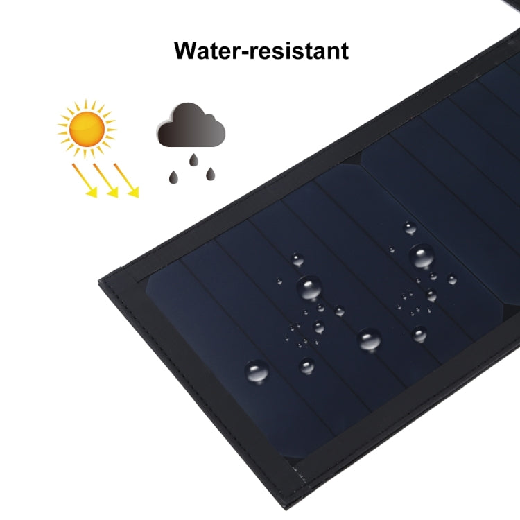 HAWEEL Caricabatterie da Pannello Solare Superiore con Ombrello Pieghevole da 28 W con Porte USB Doppie da 5 V 3 A Max, Supporto Protocollo QC3.0 / FCP / SCP / AFC / SFCP