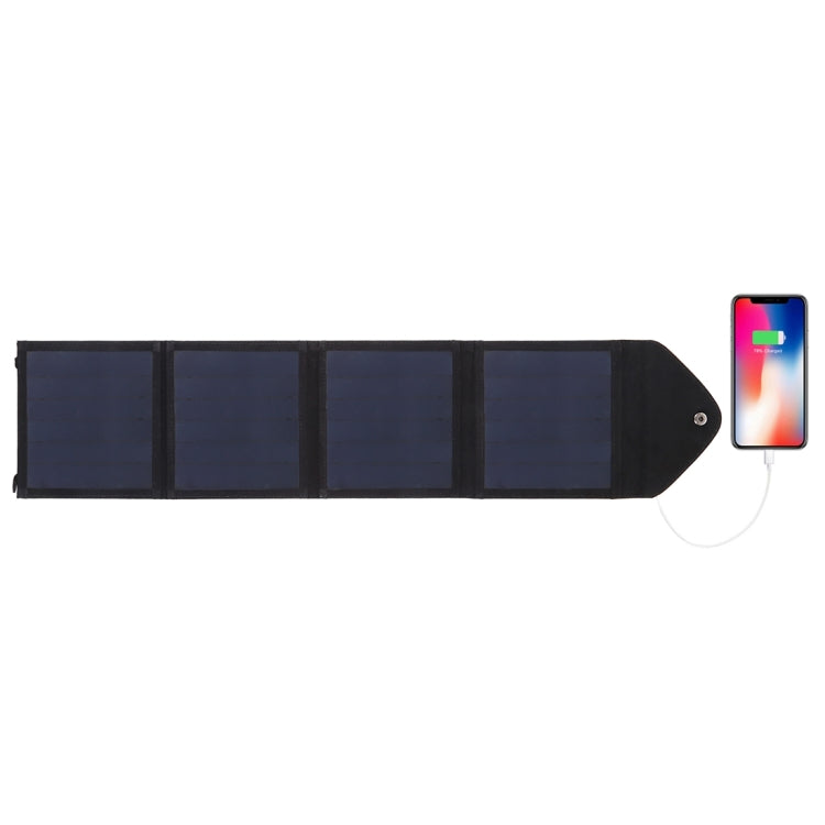 HAWEEL 14W Ultrathin Foldable Solar Panel Charger with 5V/2.2A USB Port, Support QC3.0 and AFC, Ultrathin 14W 4-Fold