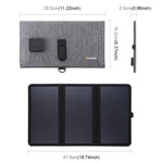 Caricabatterie solare pieghevole 21W con doppie porte USB