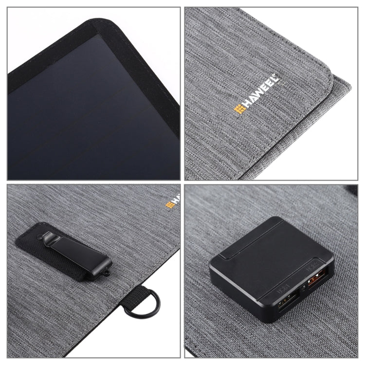Caricabatterie solare pieghevole 21W con doppie porte USB