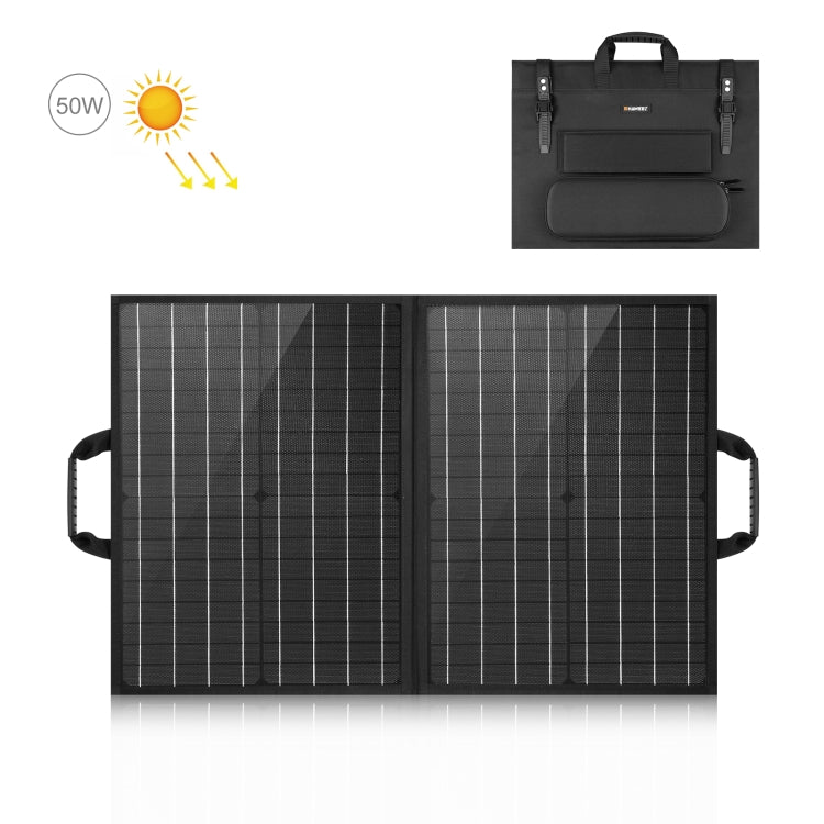 HAWEEL 50W Foldable Solar Panel Charger Travel Foldable Bag, 50W