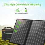 Borsa pieghevole da viaggio con caricabatterie solare 50W