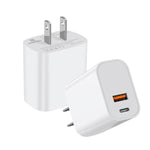 Adattatore caricabatterie rapido a doppia porta HAWEEL da 20 W, spina USA, Dual-Port Charger US Plug
