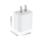 Adattatore caricabatterie rapido a doppia porta HAWEEL da 20 W, spina USA, Dual-Port Charger US Plug