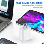Adattatore caricabatterie rapido a doppia porta HAWEEL da 20 W, spina USA, Dual-Port Charger US Plug