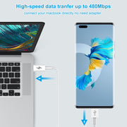 Cavo dati di ricarica rapida HAWEEL 25 W 3 A Type-C / USB-C a Type-C / USB-C PD, lunghezza: 2 m, Type-C to Type-C 2m