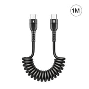 HAWEEL Cavo di ricarica rapida PD a spirale retrattile da USB-C / Type-C a USB-C / Type-C da 1 m 5 A, 1m 5A Type-C