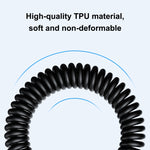 Cavo ricarica rapida USB-C Type-C 2m 5A spirale retrattile
