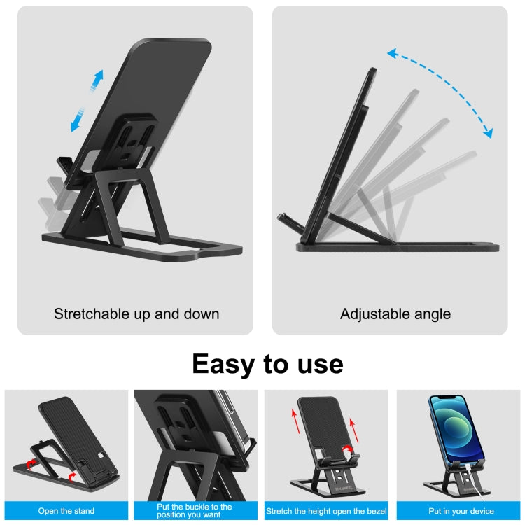 HAWEEL Adjustable Foldable Portable Live Broadcast Tabletop Plastic Stand, Plastic