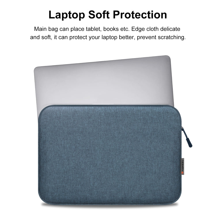 Borsa per valigetta con cerniera per custodia per laptop da 15 pollici HAWEEL per laptop da 14-15 pollici, For 14-15 inch Laptop