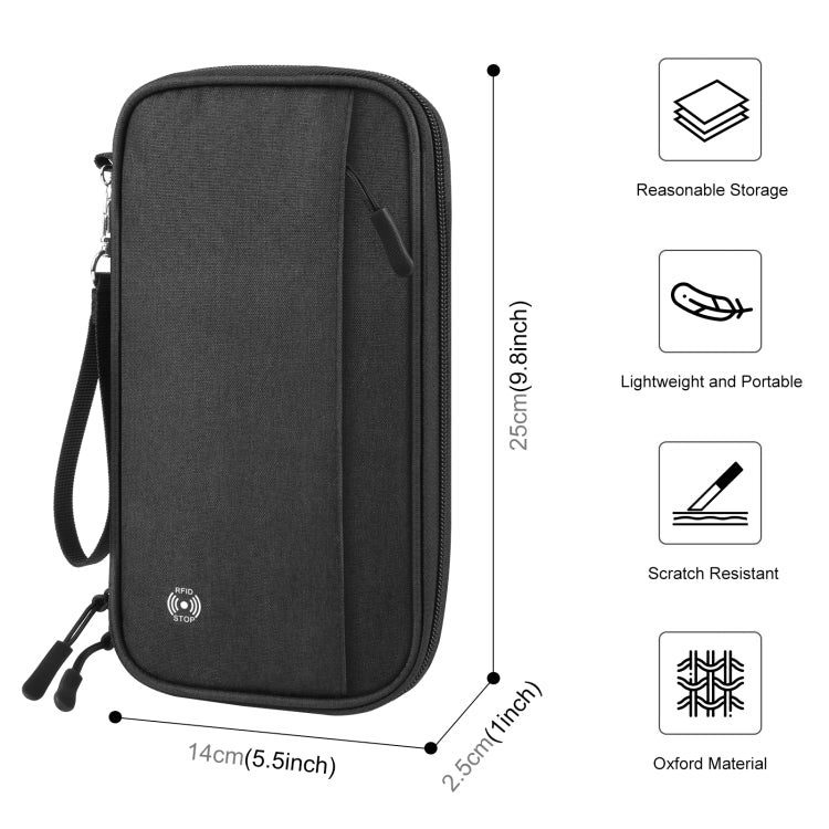 HAWEEL Pochette Porta Passaporto Porta Documenti Organizzatore Porta Carte di Credito Borsa, Clutch Bag