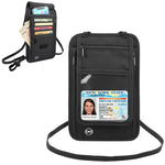 HAWEEL Portafoglio da collo per passaporto, organizer per documenti, porta carte di credito, Neck Pouch