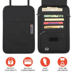 HAWEEL Portafoglio da collo per passaporto, organizer per documenti, porta carte di credito, Neck Pouch