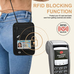 HAWEEL Portafoglio da collo per passaporto, organizer per documenti, porta carte di credito, Neck Pouch