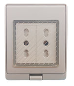 Box stagno da parete IP55 con 2 prese 10-16A E6190 8053323556114Box stagno da parete IP55 con 2 prese 10-16A E6190 8053323556114