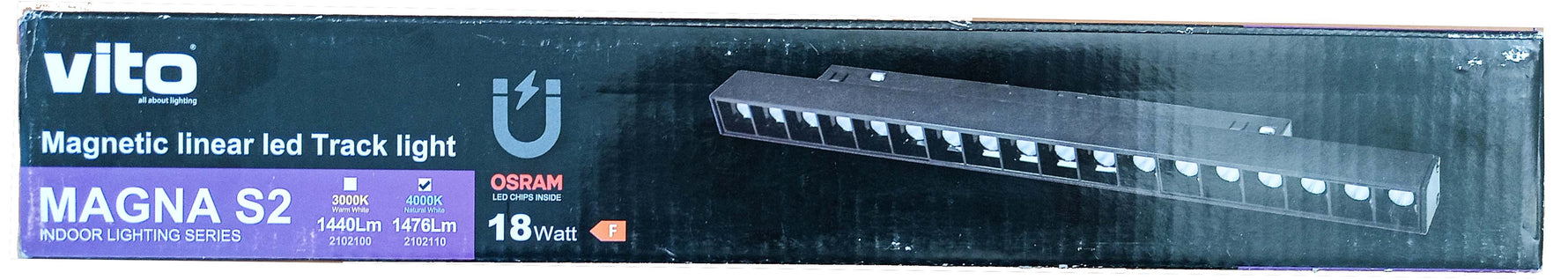 Faretto LED magnetico per illuminazione da binario 18W 1476Lm 4000K luce naturale 2102110 6972538045225