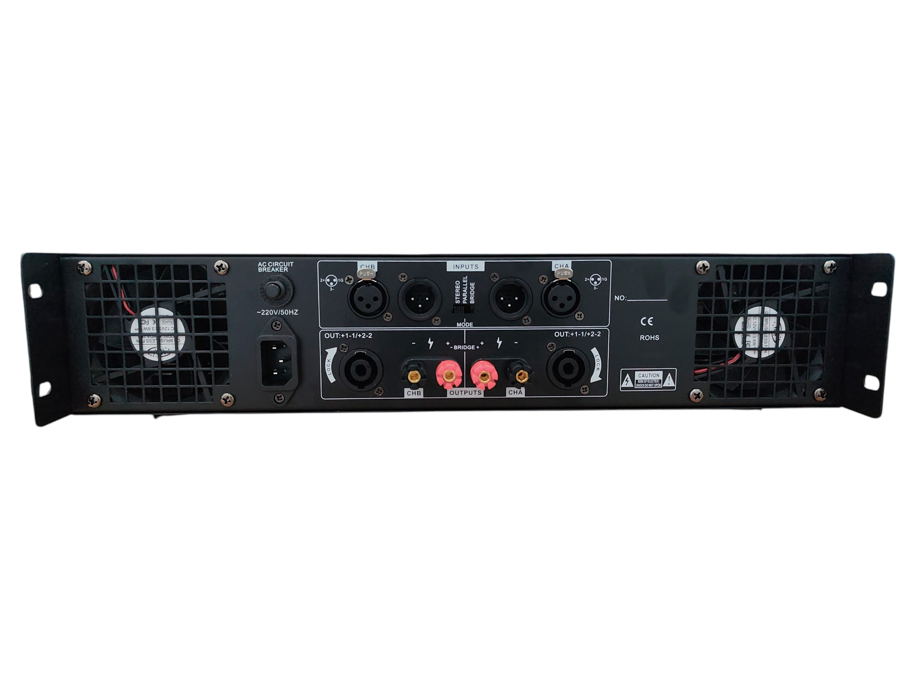 Amplificatore professionale stereo 2 canali 450W 8 Ohm PA-450 E5098