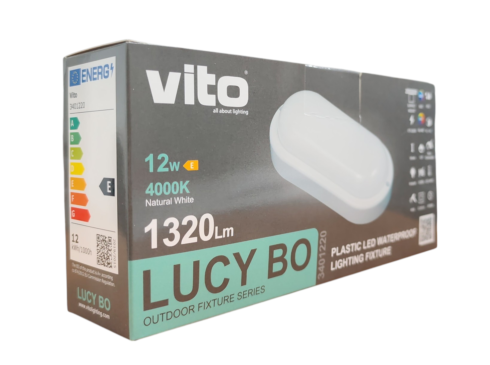Plafoniera LED ovale Vito Lucy-BO 12W 4000K IP65 luce bianca naturale 6977231355411 3401220 EL1971