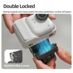 Per Insta360 GO Ultra Sunnylife Clip magnetica a sgancio rapido per zaino, morsetto per action camera, supporto verticale/orizzontale, For Insta360 GO Ultra