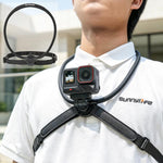 Sunnylife Magnetic POV Neck Mount Hand Free Video Vlog Neck Adjustable Selfie Holder with Body Strap For Insta360 X4 Air / X5 / Ace Pro 2 / 1 / Ace, For Insta360 X4 Air / X5 / Ace Pro 2 / 1 / Ace