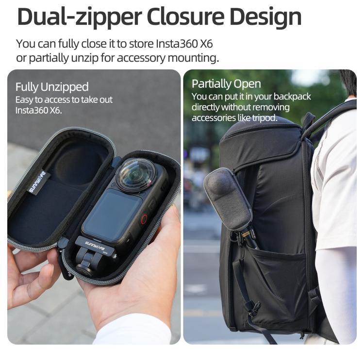 Custodia portatile Sunnylife per Insta360 X6, mini borsa protettiva per il corpo., Mini Body Bag