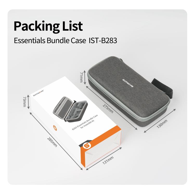 Per Insta360 X6 Sunnylife Borsa protettiva portatile con accessori essenziali, Essentials Bundle Bag