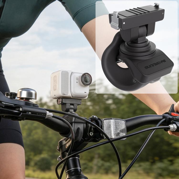 Per Insta360 GO Ultra Sunnylife Supporto flessibile magnetico a sgancio rapido Serie 360 Cinghia avvolgibile Supporto per tubo bici Clip, For Insta360 GO Ultra
