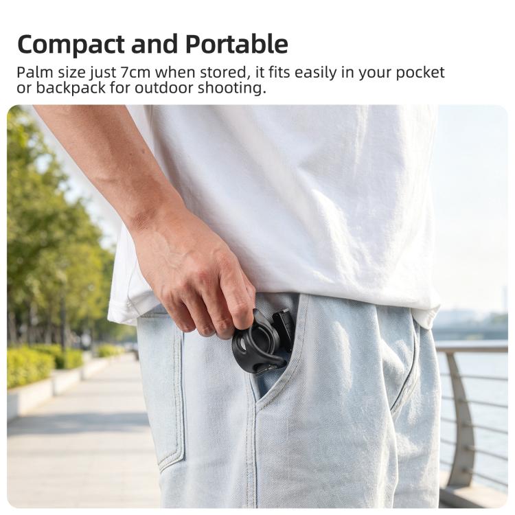 Per Insta360 GO Ultra Sunnylife Supporto flessibile magnetico a sgancio rapido Serie 360 Cinghia avvolgibile Supporto per tubo bici Clip, For Insta360 GO Ultra