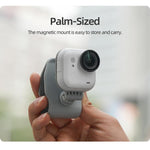 Supporto magnetico per aletta parasole auto Sunnylife per Insta360 GO Ultra, supporto per action camera con rotazione a 360° e inclinazione a 180°.