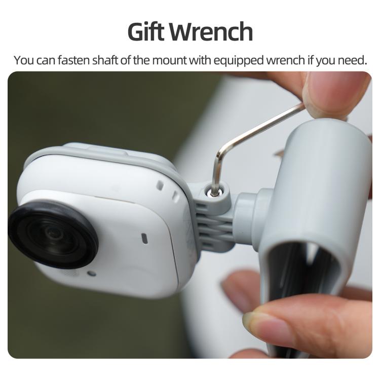 Supporto magnetico per aletta parasole auto Sunnylife per Insta360 GO Ultra, supporto per action camera con rotazione a 360° e inclinazione a 180°.
